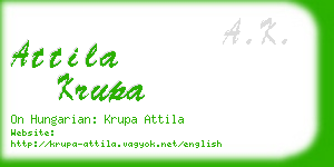 attila krupa business card